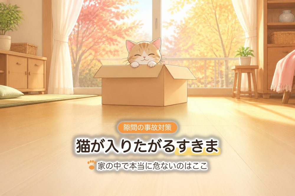 段ボール箱から顔を出す子猫